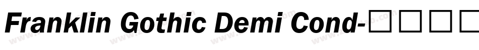 Franklin Gothic Demi Cond字体转换